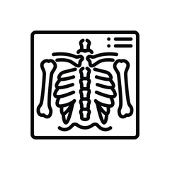 Black line icon for x ray