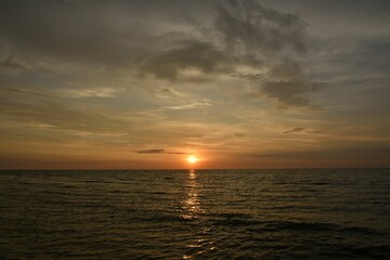 Breathtaking sunset over the sea