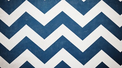 Bold blue and white zigzag pattern creates a modern and dynamic background.