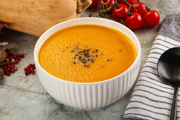 Vegetarian Pumpkin soup with spices