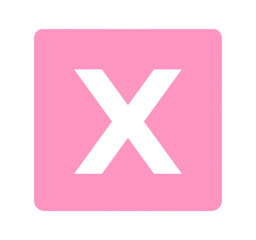 Obraz premium シンプルなピンク色のXアイコン