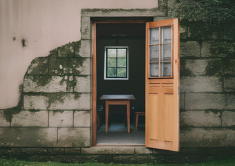 Obraz premium old door in building