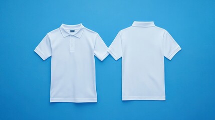 polo shirt mockup front and back in white and just a picture of the shirt.generative ai