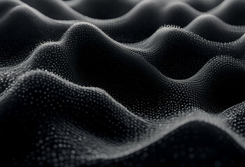 Obraz premium particles abstract geometric background big 3d data visualization rendering black