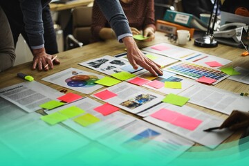 Business people are brainstorming