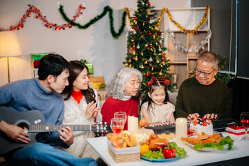 Celebrate Christmas with family in a cozy, festive setting filled with gifts, love, and joy.