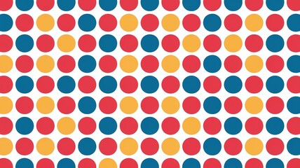Colorful Polka Dot Wrapping Paper Pattern in Primary Colors