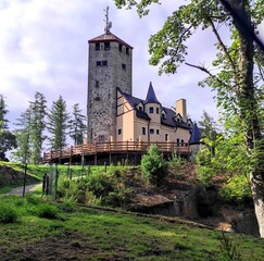 Fototapeta premium old medieval castle on Vysochyna mountain in the Czech Republic