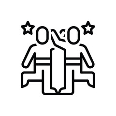 Black line icon for fun