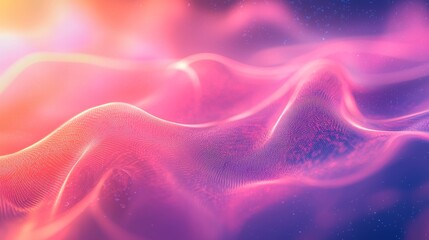 Obraz premium Vibrant Abstract Gradient with Digital Waves