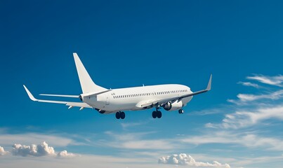 plane on a blue sky, Generative AI