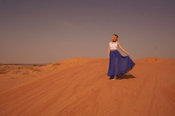 woman in desert