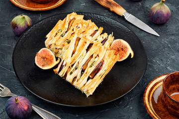 Delicious filo pastry dessert.