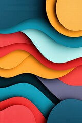 Minimalist Abstract Background with Vibrant Wave Patterns