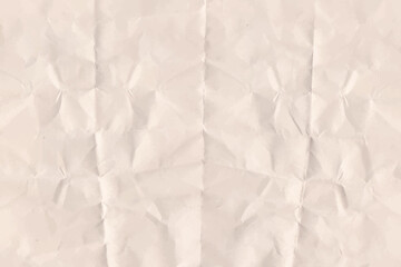 Crumpled and folded brown recycled paper background. Vintage old wrinkled paper sheet with space for text