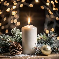 Christmas decoration 3d on dark color background.