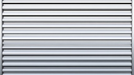 Obraz premium Close-up of a metallic rolling shutter with parallel lines, creating a modern and industrial look.