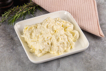 Italian soft young cheese stracciatella