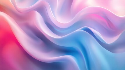 Fototapeta premium A blue and pink fabric with a wave pattern. The blue is the dominant color. The pink is in the background