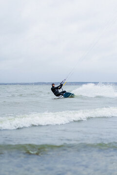 Kite surfer on the lake
