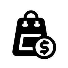 Purchase Glyph Icon. Single icon, glyph vector icon