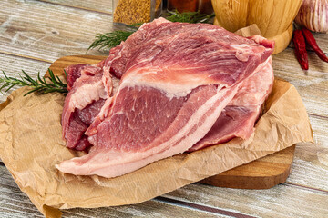 Raw fresh pork meat piece