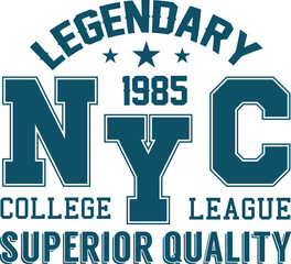 New York college vector label and print design for t-shirt Basketball graphic College Brooklyn typography Vector