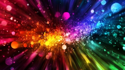 Obraz premium A colorful, abstract background created using 3D computer graphics.