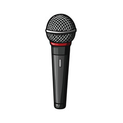 Vector Cartoon Dynamic Microphone Illustration