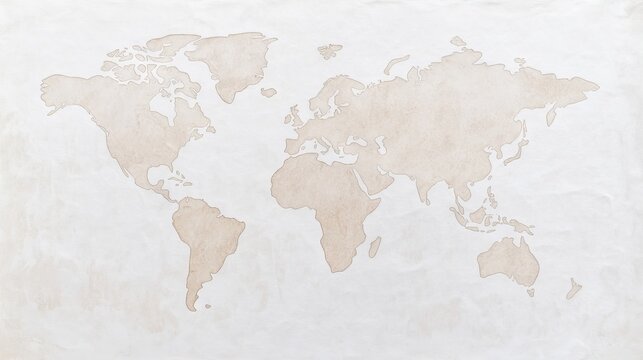 a beautifully hand-drawn watercolor illustration of a world map, set against a white background, perfect for educational purposes or travel-themed designs