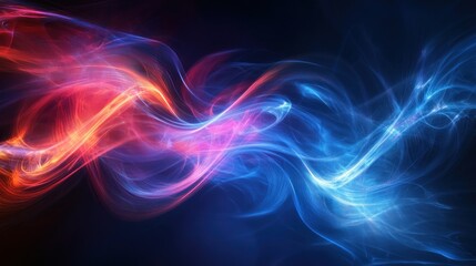 Obraz premium Abstract Artwork of Swirling Red and Blue Light