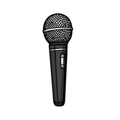 Vector Cartoon Dynamic Microphone Illustration