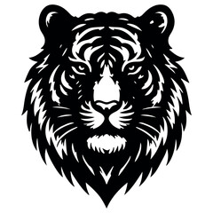 Tiger head silhouette 