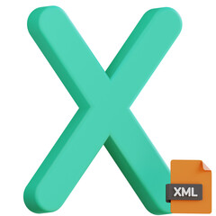 Obraz premium Letter X 3d illustration