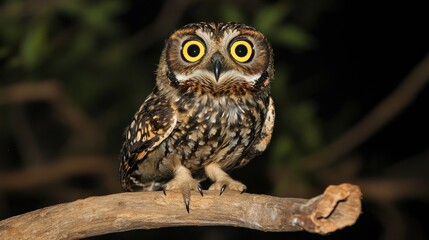 Close-Up Portrait of a Curious Owl