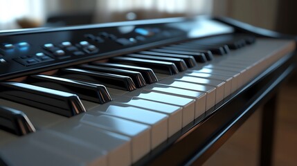 Close Up of Black and White Piano Keys