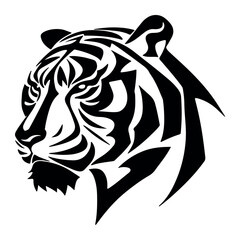 Tiger head silhouette