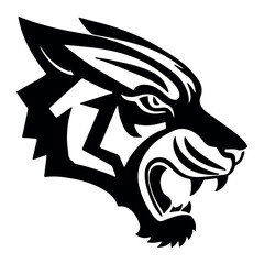Tiger head silhouette