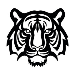 Tiger head silhouette