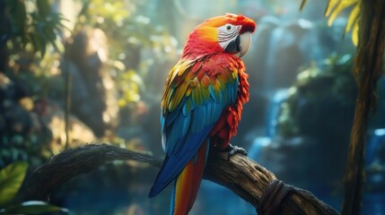 Scarlet Macaw in the Jungle
