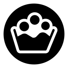  Minimalistic solid icon representing a washable. Simple, modern design with a clean aesthetic, perfect for indicating care instructions in product packaging or branding.