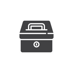 A small, lockable container vector icon