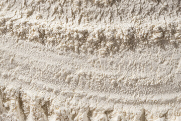Abstract Cooking Background, Wheat Flour Texture Top View.
