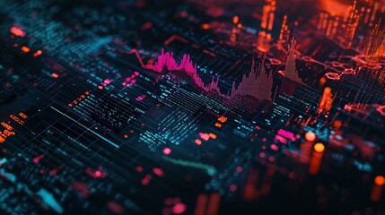 Obraz premium Explore the dynamics of financial leverage through high-definition data visualization and analytics