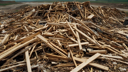Broken wood frames in landfill: environmental impacts and discarded building materials generative ai