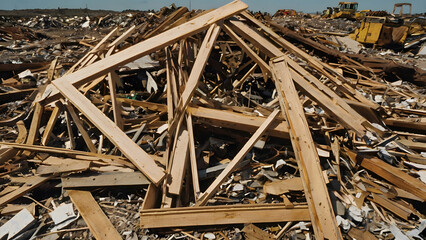 Broken wood frames in landfill: environmental impacts and discarded building materials generative ai