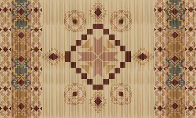 ethnic motifs or triangular motifs for fabrics, motifs, etc