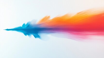 Fototapeta premium Colorful Abstract Paint Streak with Gradient Effect