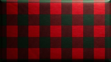 tartan pattern with realistic red, green, and black squares, with subtle woven textures that give a warm