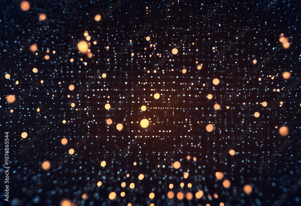 Wall mural them depicting symbolizing dots background data connections analysis life matrix bring points big mu